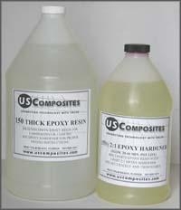 GALLON 150 THICK EPOXY RESIN & 1/2 GAL 556 (2:1) HARDENER