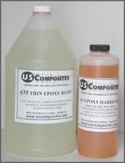 GALLON 635 THIN EPOXY RESIN & QUART 4:1 HARDENER